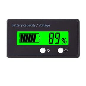 2Pack Golf Cart Battery Capacity Voltage DC 12V 24V 36V 48V 72V Battery Meter Tester Gauge Monitors Lithium ion Lead-Acid Batteries Indicator for Golf CART Yamaha Club CAR EZGO Motorcycle Most Car