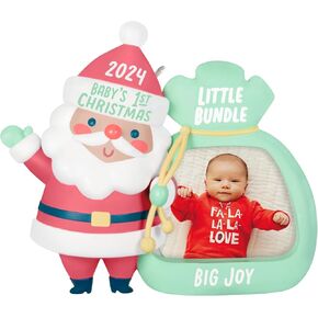 Hallmark Keepsake Christmas Ornament 2024, Little Bundle Big Joy 2024 Photo Frame, Baby Shower Gifts