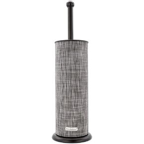 BROOKSTONE, Bronze Metallic Toilet Brush with Holder, Long Handle for Deep Bowl Cleaning, [Splash Protective Disc], Stylish Modern Space Saving Design, Leakproof Inner Container