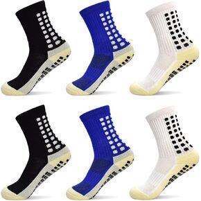 Tphon Kids Grip Soccer Socks Non Slip Football Socks for Basketball Anti Skid Socks 3 Pairs for Boys Girls