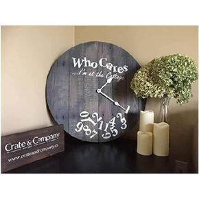 ArogGeld Modern Large Wall Clock Whatever with Numbers Wood Clock 10 Inch Silent Color