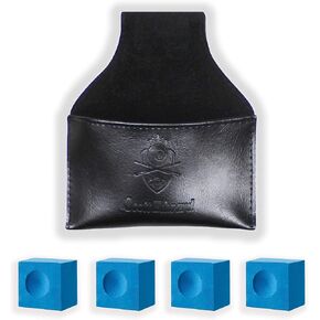Chalk Holder Pouch, Chalk Bag,Billiard Cue Holder Bag with Clip Pool Billiards Snooker Cue Pool Cue Chalk Holder Billiards Billiard Chalk Pouch Billiard Chalk Pouch Pool Chalk Black