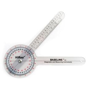 Baseline 12-1000HR Plastic HiRes 360 Degree ISOM Goniometer, 12" Length