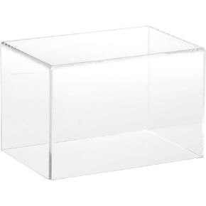 Plymor Clear Acrylic Display Case with Hardwood Base, 6" W x 4" D x 4" H