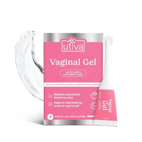 Szio+ Utiva Vaginal Gel - 7-Prefilled Applicators to Help Maintaining Natural Acidity & Increasing Vaginal Moisture to Alleviate Dryness & Discomfort