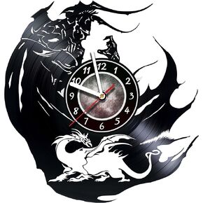 Gamer Clock - Geek Gifts for Men - Vinyl Record Wall Clock - FF Video Game Wall Decor - Fantasy Wall Decor - Gift Ideas for Boys and Girls, Friends, Men and Women