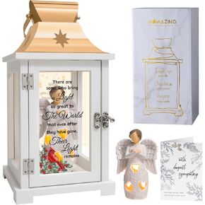 Memorial Lantern - Bereavement Sympathy Gifts for Loss of Loved One Memorial Gifts for Loss of Mother Loss of Father Remembrance Gifts Thoughtful Funeral Gifts for Loss of Loved One