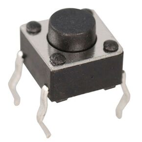 JAMECO VALUEPRO G/S(PT-6601)-R Single Pole Single Throw Off Momentary on 12V DC at 150 mA Tactile Pushbutton Switch (20 Pack),Black