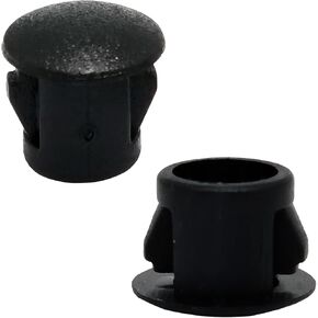 12mm Black Hole Plugs Plastic Flush Type Hole Plugs Snap in Locking Hole Tube,Tube Fastener Cover,Round Snap in Type Locking Furniture Hole Plugs,Panel Anti-Theft Door Plug(100pcs)