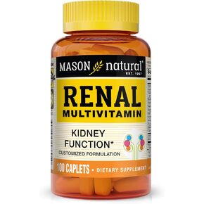 MASON NATURAL Renal Multivitamin - Suitable for Vegetarians, 100 Caplets