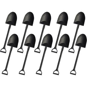 OaaXbbECco Novelty Mini Shovel Shape Spoons Cute Disposable Plastic Dessert Spoons (50)