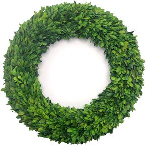 17 Inches Boxwood Wreath Preserved Green Leaves Wreath for Front Door Wall Window Hanging Wedding Party Decoration in Saudi Arabia