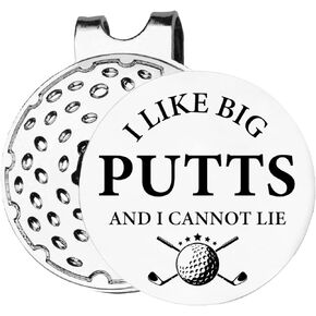 Funny Golf Gifts for Men Women, I Like Big Putts and I Cannot Lie Golf Ball Marker Gifts, Golf Ball Marker Magnetic Hat Clip, Golf Novelty Gift for Golfer Golf Player, Golf Lover Gift Ideas