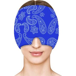 Migraine Relief Cap, Headache Relief Cap Hat, Head Ice Pack Wrap Migraine Cold Cap Ice Hat for Migraines Headache, Tension, Stress, Hangover Cap Ice Beanie, Cooling Gel Cap