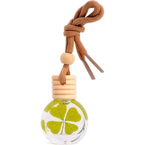Herbarium Glass Wood Bottle Cap Real 4 Four Leaf Clover St. Saint Patric's Day Lucky Charms Amulet Gift Dried Pressed Preserved Flowers Handmade 1ea