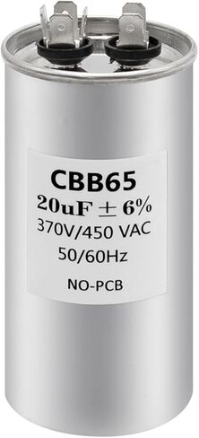 20 uF ± 5% CBB65 370V/450V AC -40 ℃ to+70 ℃/-104 ℉ to+158 ℉ 50/60 Hz Dual Run Circular Start Capacitor in Saudi Arabia