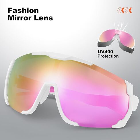 نظارات شمسية Odoland لركوب الدراجات، عدسات مغناطيسية UV400 نظارات شمسية رياضية مستقطبة للبيسبول MTB الجري البيسبول للرجال والنساء in Kuwait