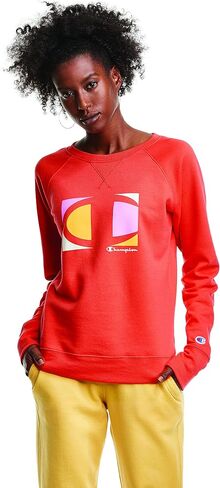 Champion Women's Powerblend Crew, Big C Graphic Logo in Saudi Arabia