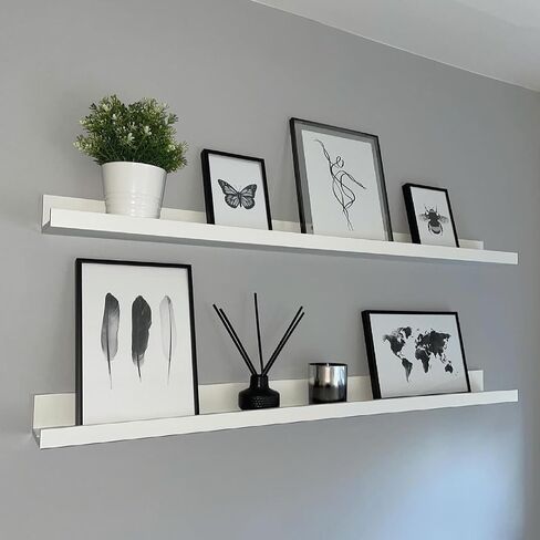 Picture Ledge Shelf,Long Floating Shelves for Wall,Wall Mounted 16 Inch Shelves,Large Pine Wood Wall Shelves for Storage, Rustic Hanging Shelves for Living Room,Display,Bedroom Bathroom in Saudi Arabia