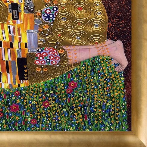 La Pastiche KLG1267-FR-H510024X36 عمل فني مزين بالمعدن من تصميم Gustav Klimt مع إطار ذهبي Luminoso in Kuwait