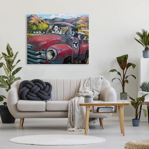 Stupell Industries Dogs in Vintage Truck Canvas Wall Art by CR Townsend in Saudi Arabia