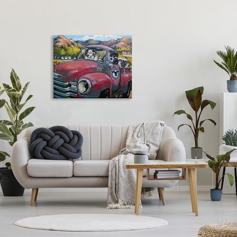 Stupell Industries Dogs in Vintage Truck Canvas Wall Art by CR Townsend in Saudi Arabia