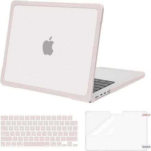 MOSISO Compatible with MacBook Pro 14 inch Case 2024 2023 2022 2021 Release M3 A2918 A2992 M2 A2779 M1 A2442, Soft TPU Bumper Plastic Anti-Scratch Hard Case&Keyboard Cover&Screen Protector, Black in Saudi Arabia