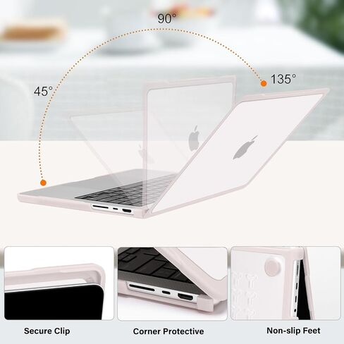 MOSISO Compatible with MacBook Pro 14 inch Case 2024 2023 2022 2021 Release M3 A2918 A2992 M2 A2779 M1 A2442, Soft TPU Bumper Plastic Anti-Scratch Hard Case&Keyboard Cover&Screen Protector, Black in Saudi Arabia