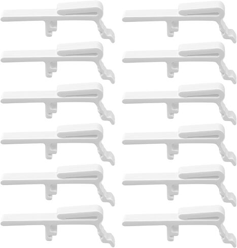 12 PCS Blind Valance Clips Vertical Blind Dust Cover Valance Clip Holder Window Blind Clips Plastic Valance Retainer Blind Cover Clips Replacement Parts for 1-1/2 Inch and 1-9/16 Inch Rail Across in Saudi Arabia