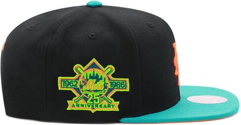 قبعة Mitchell & Ness New York Mets Citrus Cooler Snapback Hat Cooperstown - أسود in Saudi Arabia