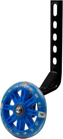 Woogim A Pair of Bicycle Training Wheels 4.33 Inch Diameter Flash Silent Wheels for 12-20 Inch Single Speed Bikes Metallic Blue in Kuwait
