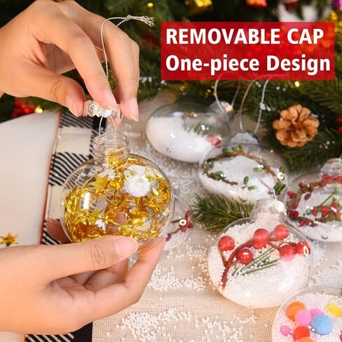 زخارف قرصية من البلاستيك الشفاف مقاس 3 بوصات من Rocinha مع حبال تعليق فضية - رائعة لصناعة الحلي اليدوية - عبوة من 12 قطعة in Kuwait