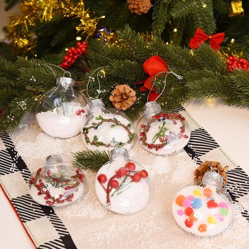 زخارف قرصية من البلاستيك الشفاف مقاس 3 بوصات من Rocinha مع حبال تعليق فضية - رائعة لصناعة الحلي اليدوية - عبوة من 12 قطعة in Kuwait