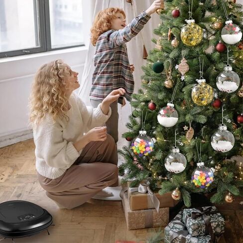 زخارف قرصية من البلاستيك الشفاف مقاس 3 بوصات من Rocinha مع حبال تعليق فضية - رائعة لصناعة الحلي اليدوية - عبوة من 12 قطعة in Kuwait