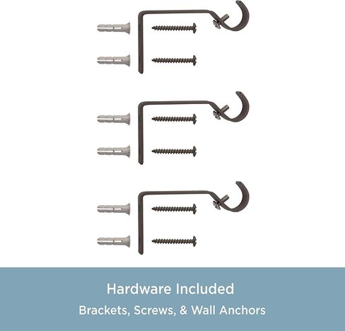 قضيب ستارة نافذة مزخرف قياسي بطرف مربع Iverson KN75646 من Kenney، طول قابل للتعديل 90-130 بوصة، لمسة نهائية من الإسبريسو، أنبوب فولاذي بقطر 5/8 بوصة in Kuwait