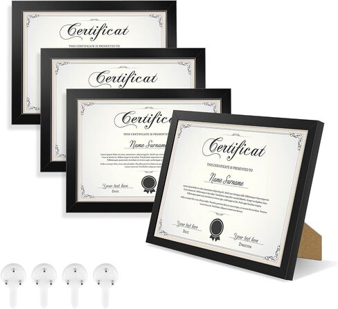 Nacial Picture Frames, White 11x14 Picture Frame Set of 4, Photo Frame Display 8x10 Photo with Mat and 11x14 photo without Mat, Picture Frames Collage for Wall in Saudi Arabia