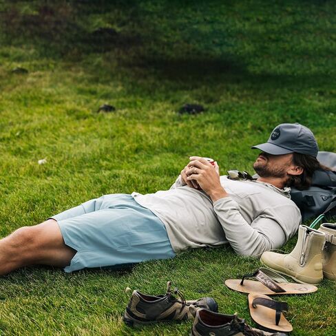 شورت سباحة رجالي من Free Fly Andros - حماية من أشعة الشمس بعامل حماية من أشعة الشمس 50+ مع مقاس قابل للتعديل، شورت سباحة بدرزة داخلية 7 بوصات للرجال in Kuwait