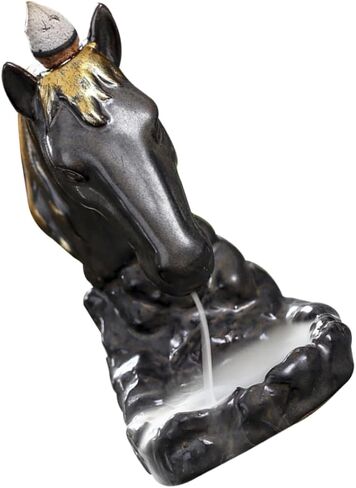 1pc Retro Incense Burner Incense Burner Desktop Crafts Incense Holder Incense Furnace Handicraft Incense Burner Bowl Aroma Stove Ceramic Incense Burner Horse Burner Animal Vintage in Saudi Arabia