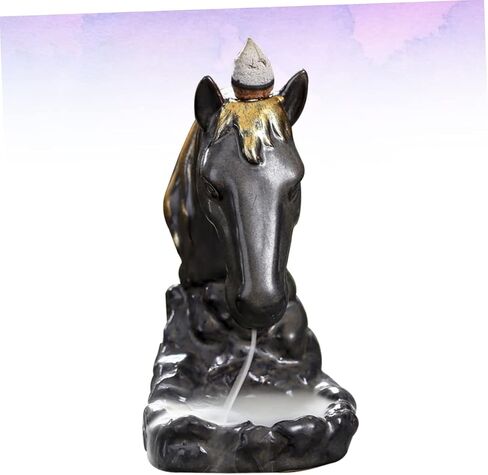 1pc Retro Incense Burner Incense Burner Desktop Crafts Incense Holder Incense Furnace Handicraft Incense Burner Bowl Aroma Stove Ceramic Incense Burner Horse Burner Animal Vintage in Saudi Arabia