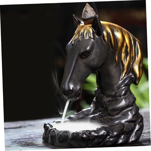 1pc Retro Incense Burner Incense Burner Desktop Crafts Incense Holder Incense Furnace Handicraft Incense Burner Bowl Aroma Stove Ceramic Incense Burner Horse Burner Animal Vintage in Saudi Arabia