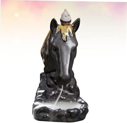 1pc Retro Incense Burner Incense Burner Desktop Crafts Incense Holder Incense Furnace Handicraft Incense Burner Bowl Aroma Stove Ceramic Incense Burner Horse Burner Animal Vintage in Saudi Arabia