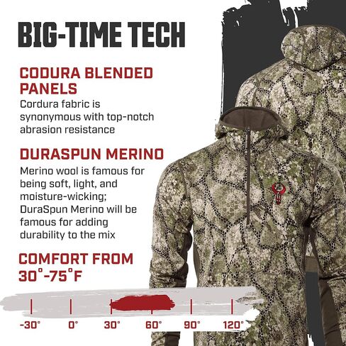 سترة Badlands Variant Merino - طبقة متوسطة من الصوف in Kuwait