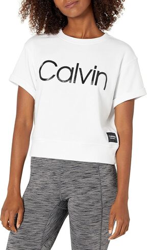 Calvin Klein Performance Women's Calvin Logo Short Sleeve Crew Neck Pullover in Saudi Arabia