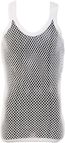 Mens Premium 100% Cotton mesh String Vest, Fishnet Sleeveless Tank top in Saudi Arabia