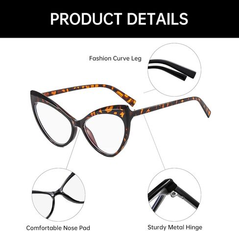 YAMEIZE Blue Light Blocking Glasses for Women - Men Retro Cat Eye Anti Eye Strain Eyeglasses Computer Gaming Glasses in Kuwait