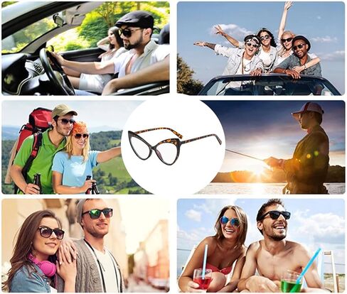 YAMEIZE Blue Light Blocking Glasses for Women - Men Retro Cat Eye Anti Eye Strain Eyeglasses Computer Gaming Glasses in Kuwait