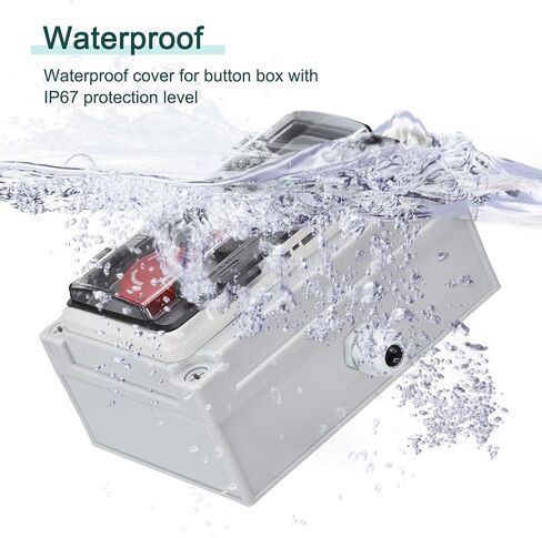 MECCANIXITY IP67 صندوق زر الضغط ABS الزر الأخضر الزر الأحمر زر التوقف E لمعدات إطفاء الاتصالات الكهربائية الداخلية والخارجية in Saudi Arabia