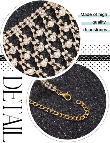 Fingerless Sparkle Gloves Rhinestone Silver Gloves Cosplay Adjustable Tassel Hand Chains Jewelry Party Accessories for Women and Girls in Saudi Arabia