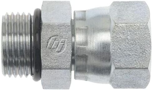 Brennan Industries 6402-12-12-O تركيب أنبوب فولاذي مستقيم، 1-1/16"-12 SAE ORB x 1-1/16"-12 خيط SAE، 3/4" ذكر O-Ring Boss x 3/4" أنثى JIC دوارة in Kuwait