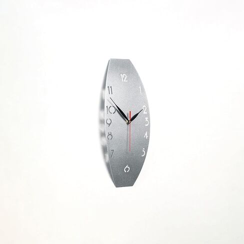 Colorfull Worlds Minimalist 3D Wall Clock: A Unique Vertical Home Decor Piece | Modern Metal Clocks for Stylish Interiors | Perfect for Enhancing Your Living Room | Silver in Saudi Arabia